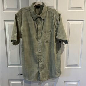 R&R Casual Men's Green Checkered Shirt